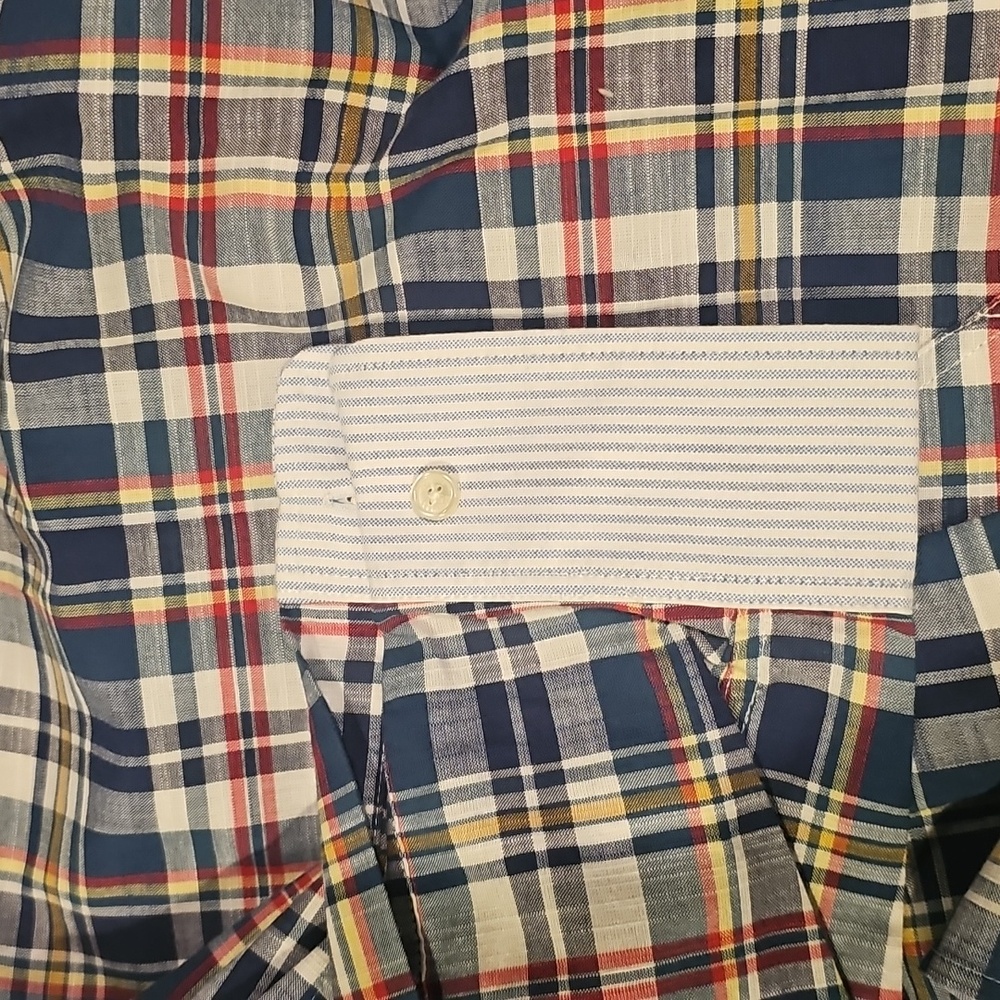 NEW BROOKS BROTHERS  Blue and Red Plaid Shirt Size XL - Picture 8 of 10